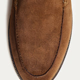 Chocolate Suede loafers