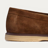 Chocolate Suede loafers