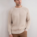 Beige English Rib Crewneck