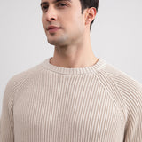 Beige English Rib Crewneck