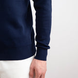 Blue Open Polo with long sleeves