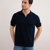 Navy Open Polo T-shirt