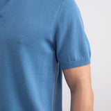 Dusty Blue Open Polo T-shirt