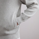 Grey Mélange English Rib Full Zip Cardigan