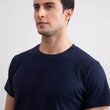Navy Slim fit Crew-neck T-shirt