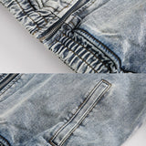 Washed Denim Bomber Jacket