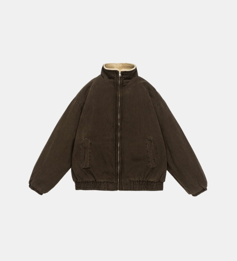 Sherpa‑Lined Bomber Jacket