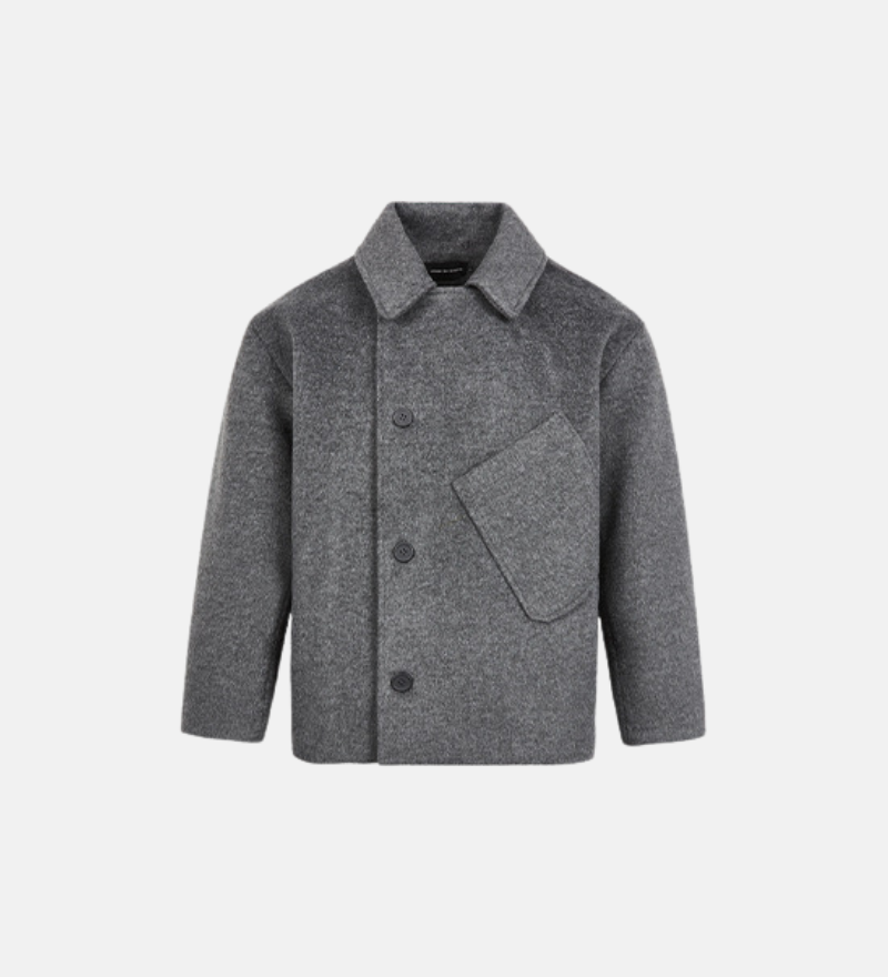 Asymmetric Pocket Wool Jacket