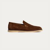 Chocolate Suede loafers